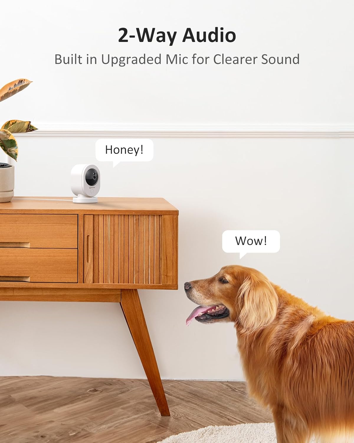 ANNKE 6MP Indoor Security Camera, Crater Por Smart 2.4/5 GHz Wifi Camera with PTZ, Night Vision, Two-Way Audio, Smart Human Detection, Works with Alexa, Ideal for Baby Monitor/Pet Camera/Home Security