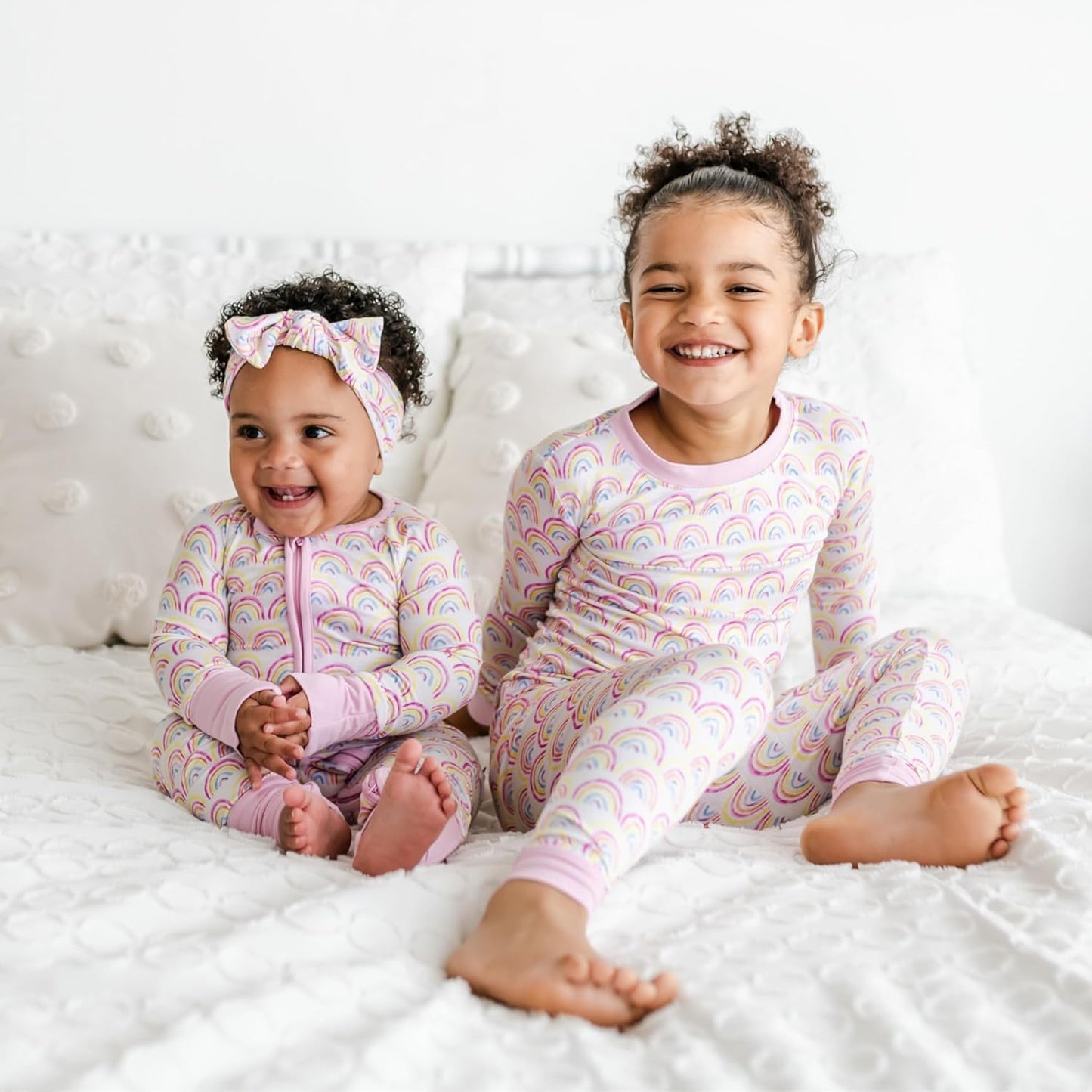 Little Sleepies Two-Piece Pajama Set for Boys & Girls, Soft Viscose from Bamboo Toddler Pajamas for Kids, Family Matching PJs
