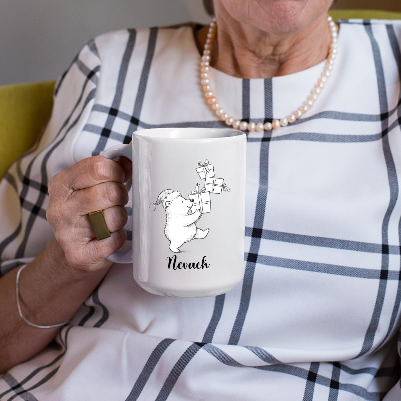 Polar Ceramic Coffee Mug 11 15 Oz, Personalized Polar Lover Coffee Cup Gift For Family Best Friends Sister Brother, Custom Polars Accent Mug Cup With Name, Polars Bear White Mugs Gift For Birthday