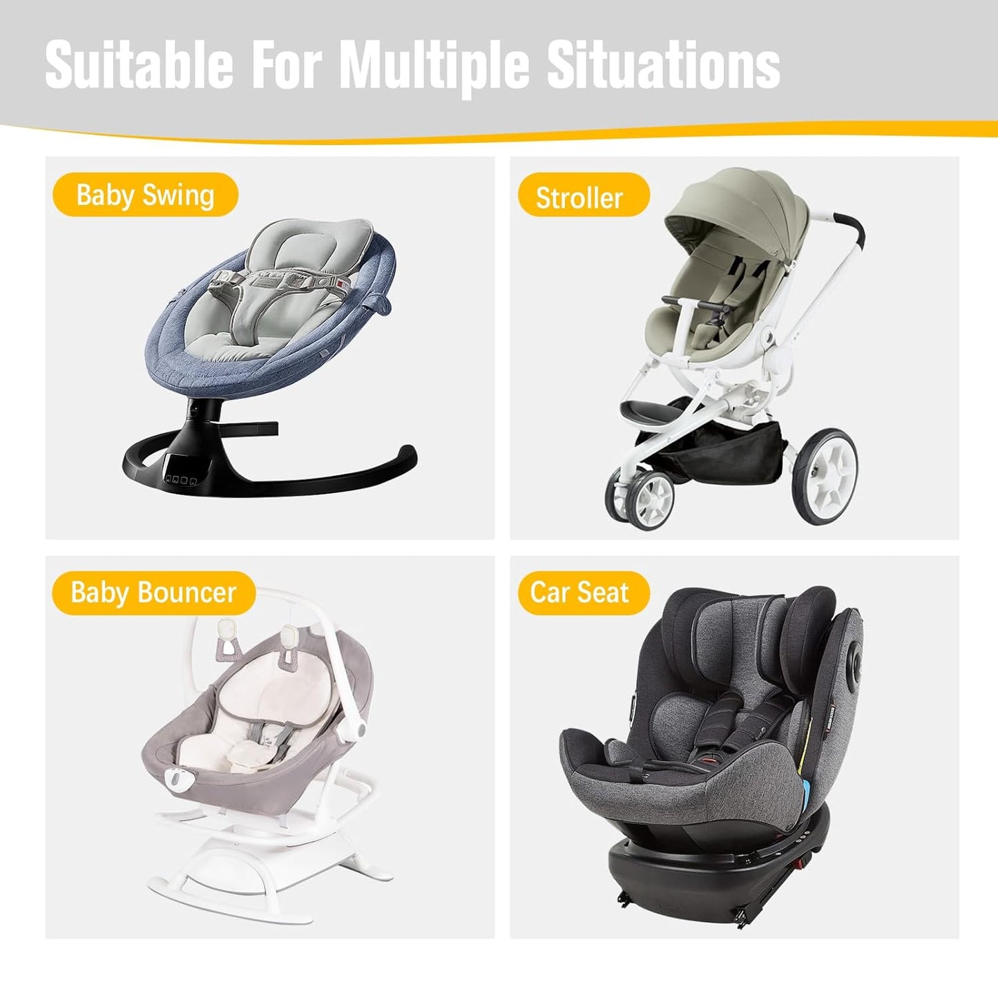 KAKIBLIN Baby Travel Pillow, Baby Neck Pillows for Car Seat, Upgraded Babies Head Pillow, Head and Neck Support Pillow for Car Seat, Pushchair, Travel(Twig)