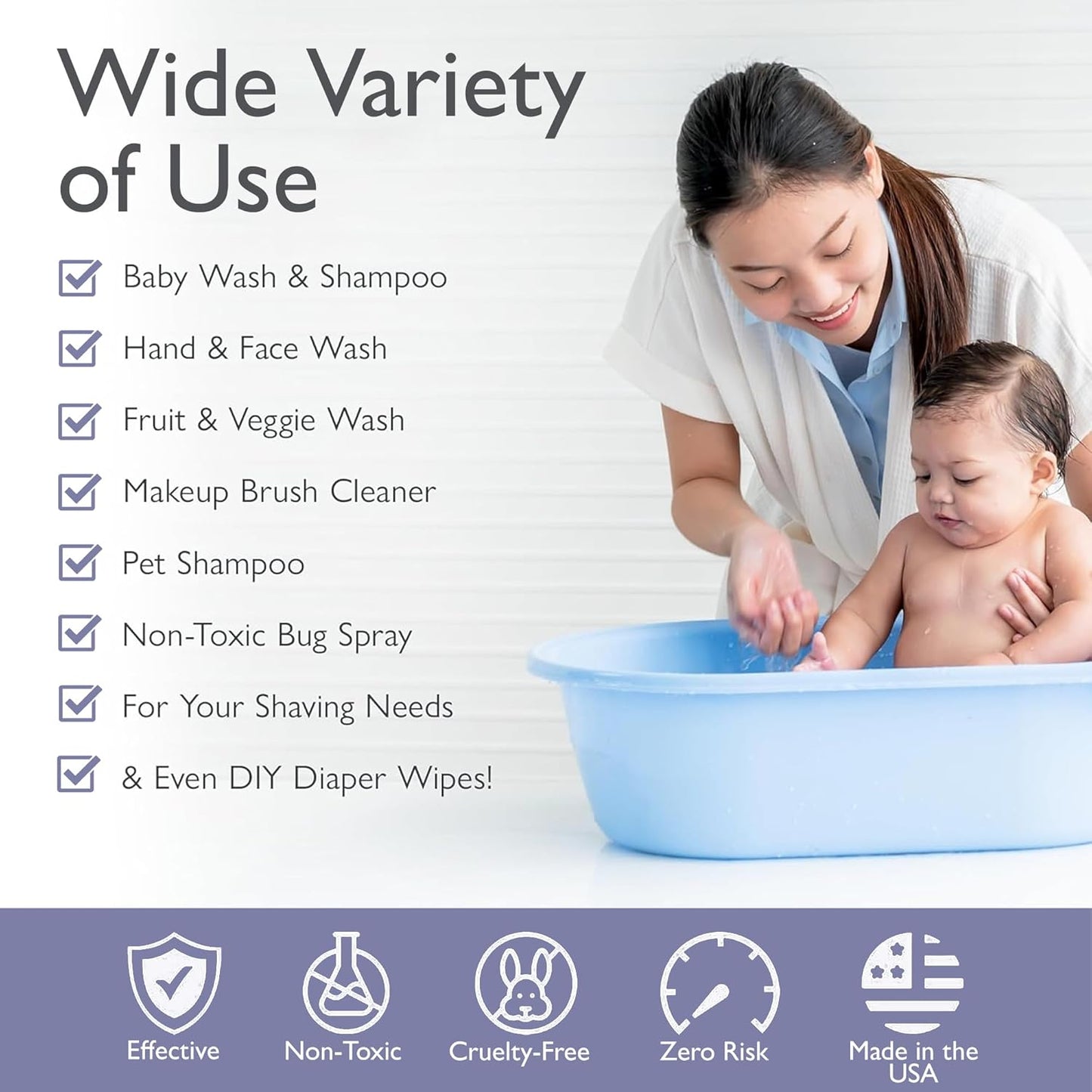 SoCal Suds & Company 2-in-1 Organic Foaming Shampoo & Body Wash - Gentle Botanical Baby Wash for Sensitive Skin Bath - Nourishing Soothing Castile Soap - Lavender, 6 oz (Pack of 1)