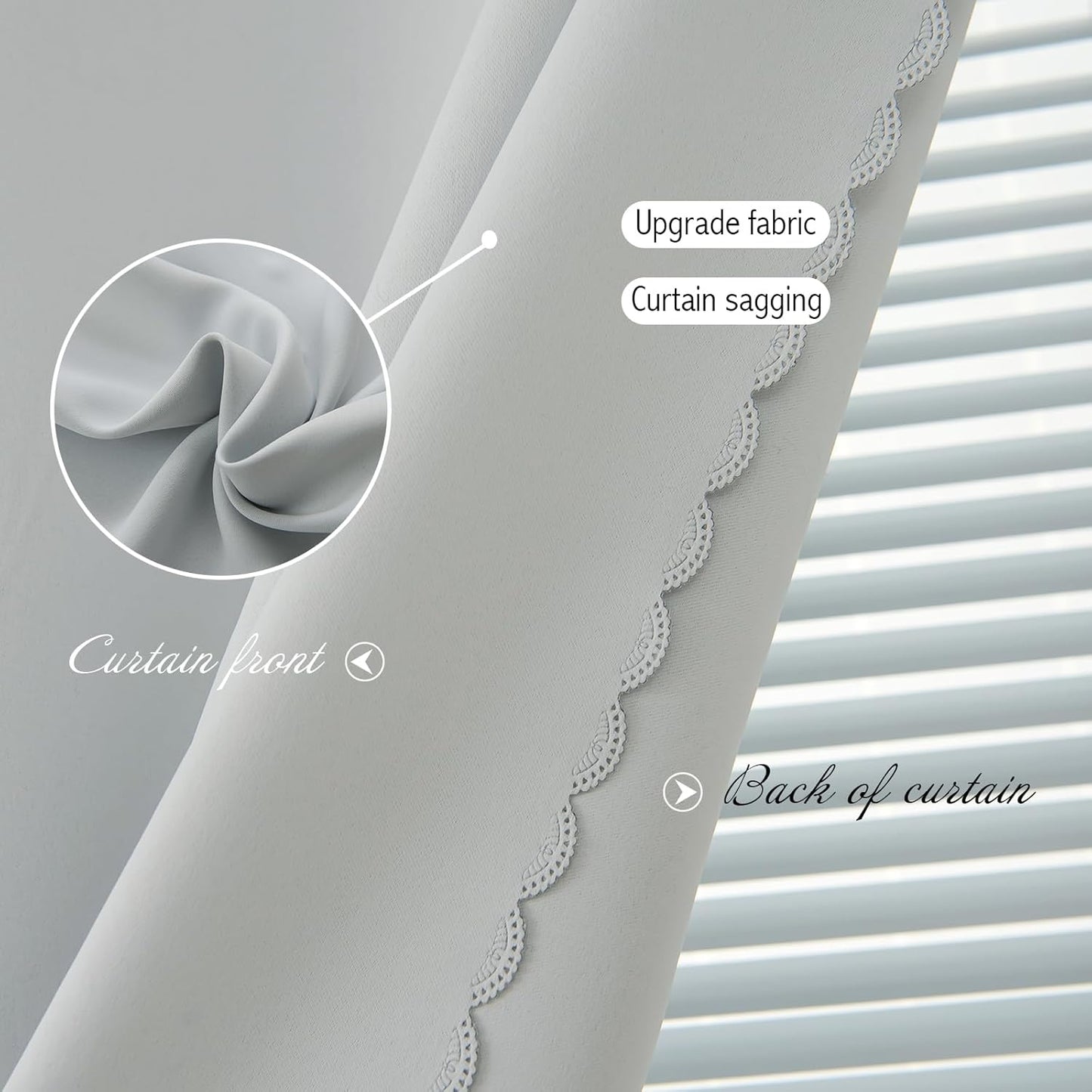 self Adhesive Curtains Portable Blackout Curtain Simple and Easy to Install Bedroom Window Thermal Lnsulated Kitchen Room Darkening Black Small Drapes, 47" W X 59" L, White, 1 Panel