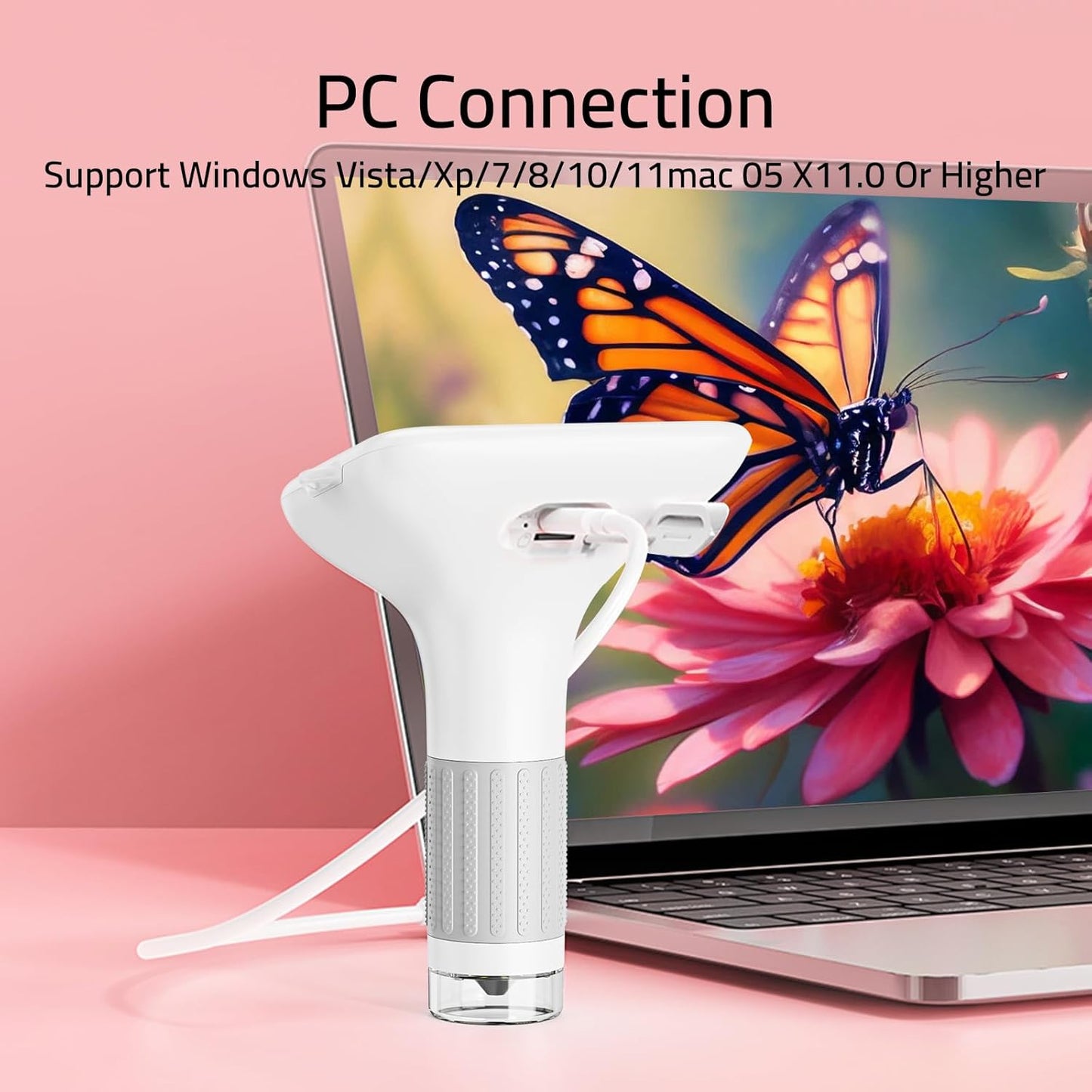 Microscope for Kids, 3'' Digital Handheld Kids Microscope with Adjustable Light, 1000X 1080P Pocket Portable Mini Micro Scope, Stem Toys for Ages 5-7 8-12 Teen Boys and Girls Educational Gifts, White