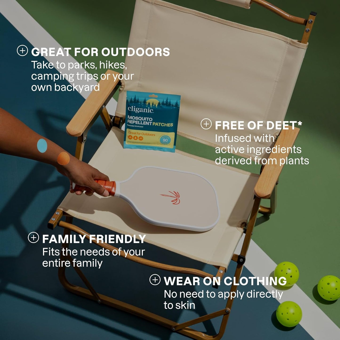 Cliganic Mosquito Repellent Stickers (180 Pack) - Patches for Kids & Adults, Natural DEET-Free, Citronella Essential Oil Infused