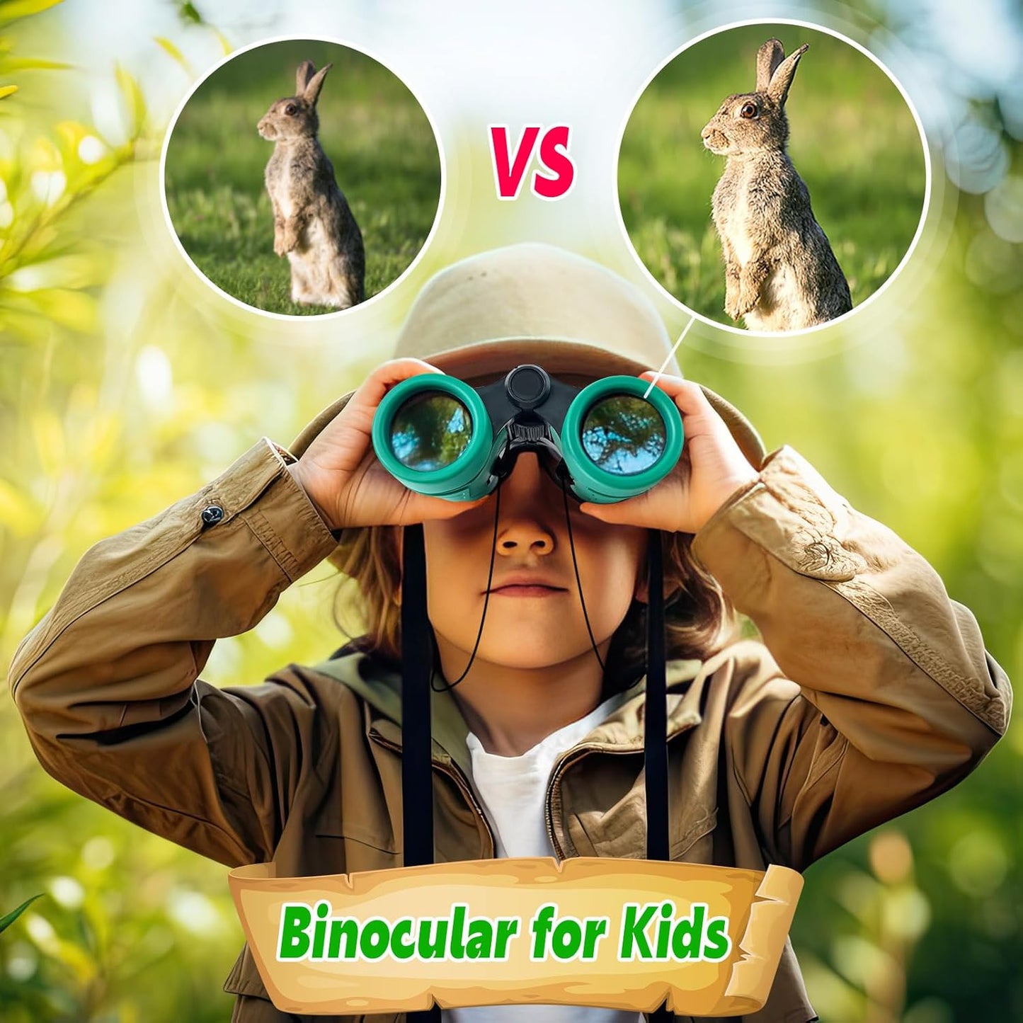 Binoculars for Kids, Kids Binoculars for Ages 3-12 Boys Girls, Outdoor Gifts Toys for Kids- Perfect for Bird Watching, Camping, and Outdoor Exploration