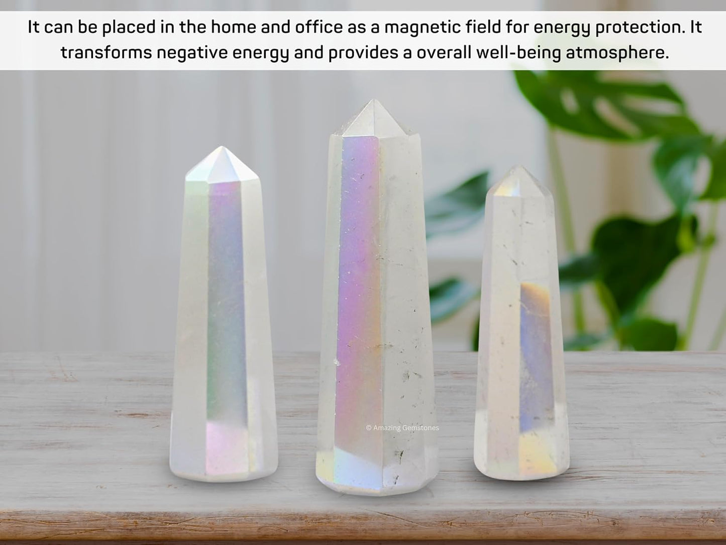 Amazing Gemstone Angel Aura Rose Quartz Crystal Towers ~ Natural Healing Crystal Point Obelisk for Reiki Healing and Crystal Grid (2" to 3" Inch)