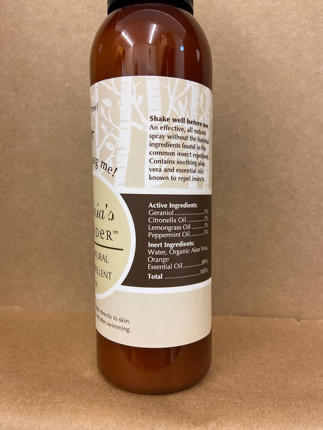 Victoria's Lavender Organic Don’t Bug Me Insect Spray DEET-Free, Made with Plant Based Essential Oils & Aloe Vera - Made in The USA - (2 Fl Oz Plus 4 Fl Oz)