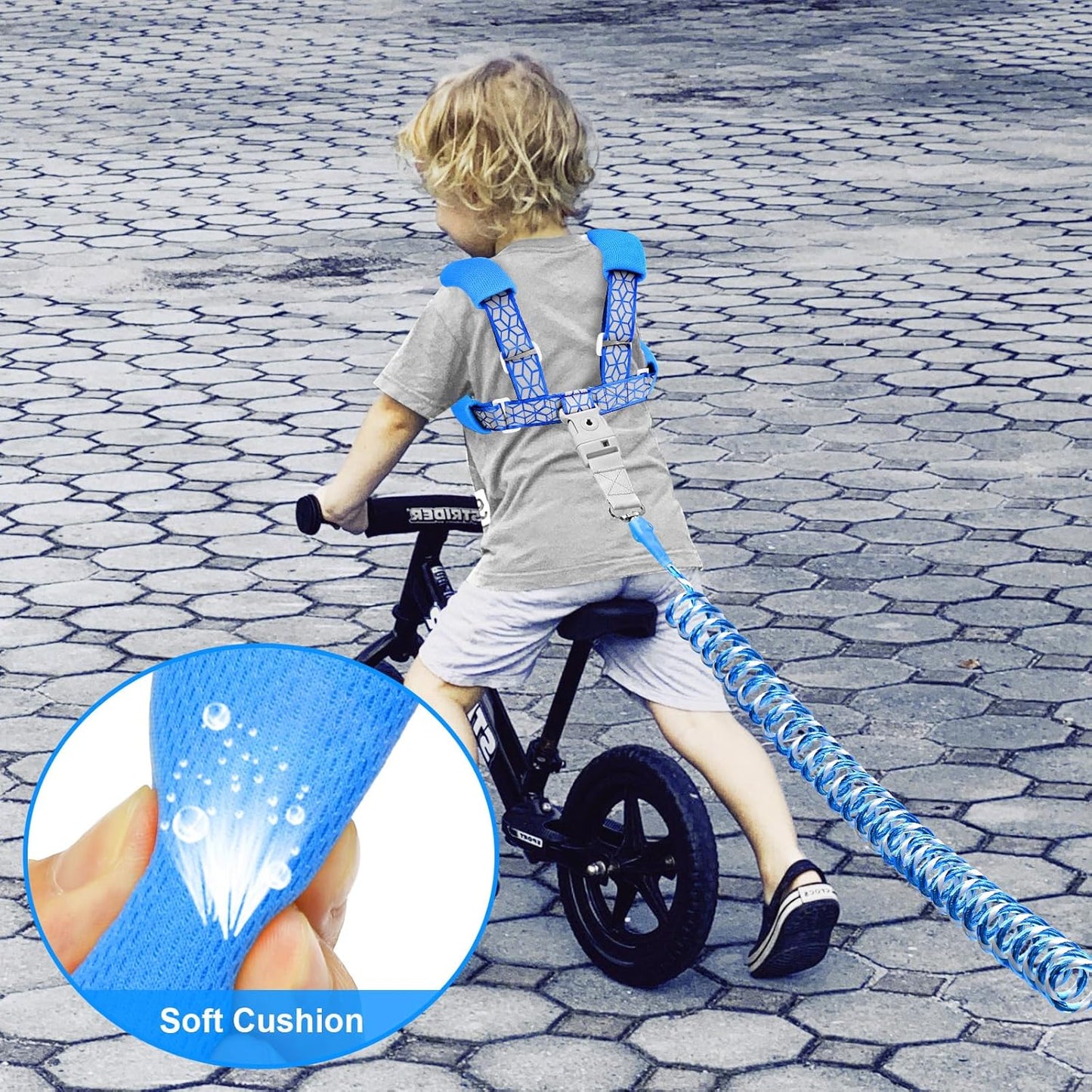 Accmor 3 in1 Toddler Harness Leash, Reflective Kid Harness with Anti Lost Wrist Link, Harness Leash for Toddlers, Child Walking Harness Kids Leash Wristband Rope Belt with Lock for Baby Boys Girls