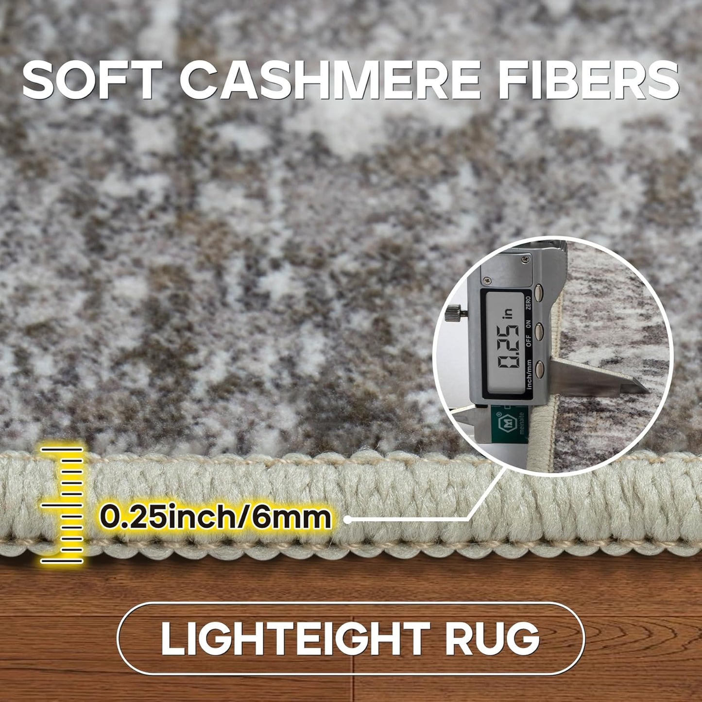 8x10 Area Rugs for Living Room Rug Washable: Modern Large Rug for Dining Room Bedroom Carpet Non Slip 8 by 10 Indoor Abstract Nursery Home Office Black Gold