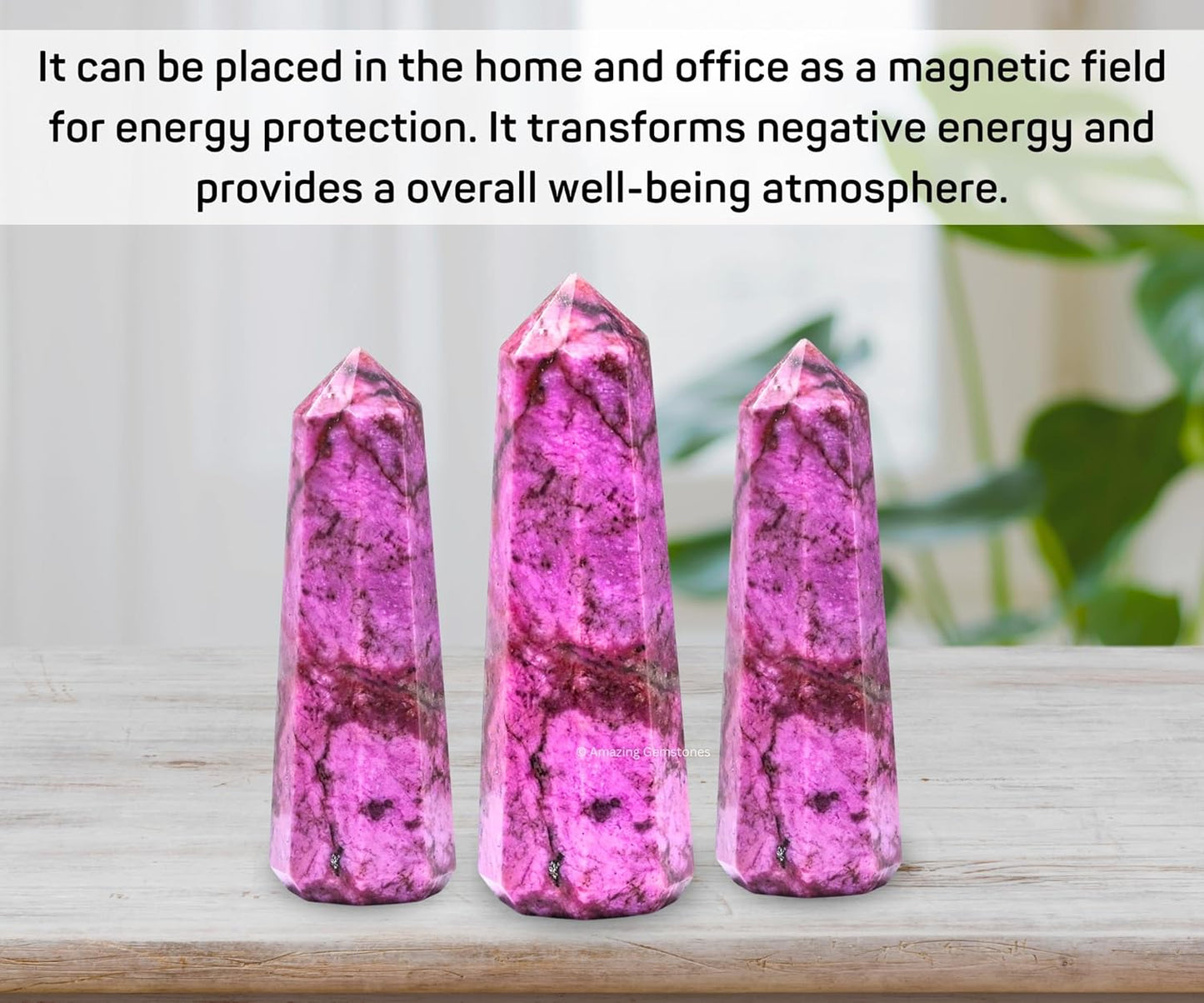 Amazing Gemstone Cobalt Calcite Crystal Towers - Natural Healing Crystal Point Obelisk for Reiki Healing and Crystal Grid (2 Inch to 3 Inch)