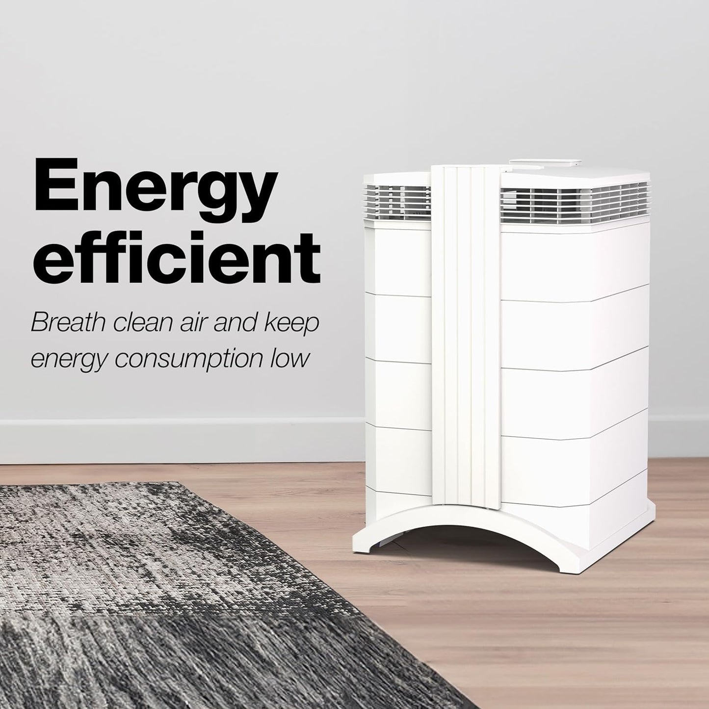 IQAir HealthPro Compact XE Air Purifier - Compact HyperHEPA Fration for Rooms up to 1240 sq ft - Allergens, Smoke, Dust, Mold, Pet Dander, Swiss Made, WiFi Enabled