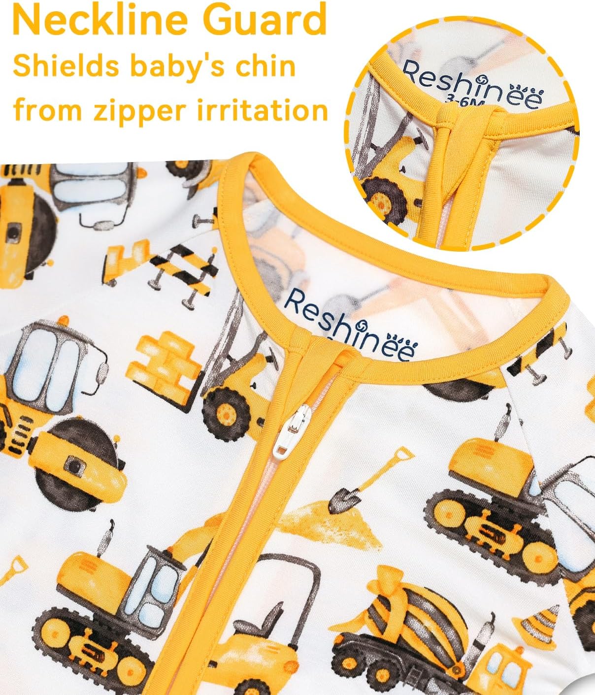 Bamboo Viscose Baby Convertible Footie Pajama, Zipper Pajamas for Baby Boys & Girls, Sleep & Play Footed Pjs