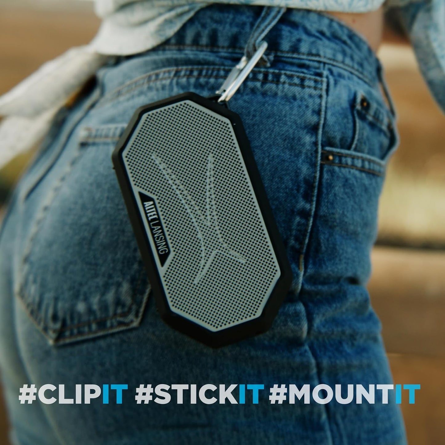 Altec Lansing Portable Bluetooth Speaker HYDRAMINI 2.0, IP67 Waterproof, Portable Speaker, 12h Playtime, Wireless Pairing, USB-C Quick Charge, Magnetic Bluetooth, Voice Assistant Integration