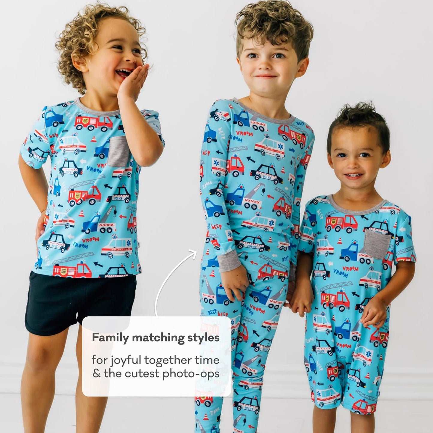 Little Sleepies Two-Piece Pajama Set for Boys & Girls, Soft Viscose from Bamboo Toddler Pajamas for Kids, Family Matching PJs