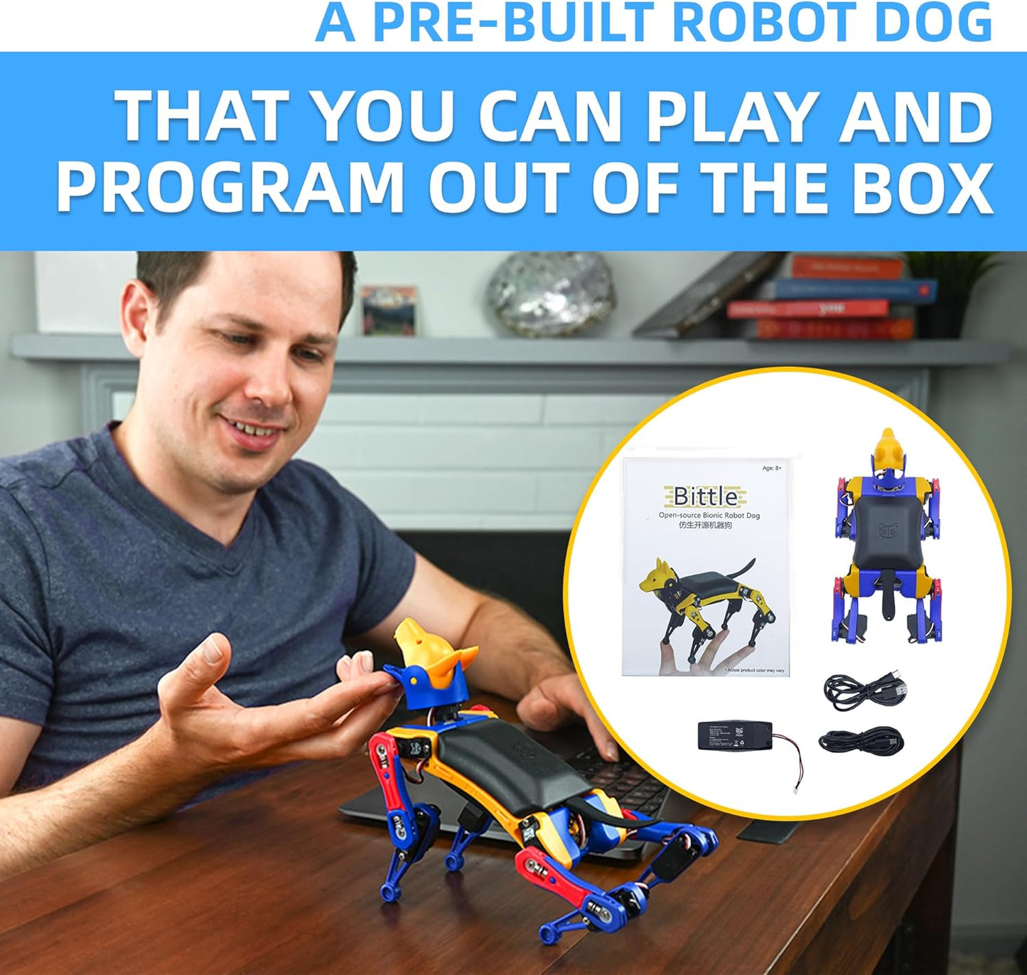 Robot Dog Bittle X V2 (Pre-Assembled) | Robotics Kit | Coding Smart Robot Kit, Voice Control, Programmable Quadruped Robot, Open Source, STEM & Robotics Education