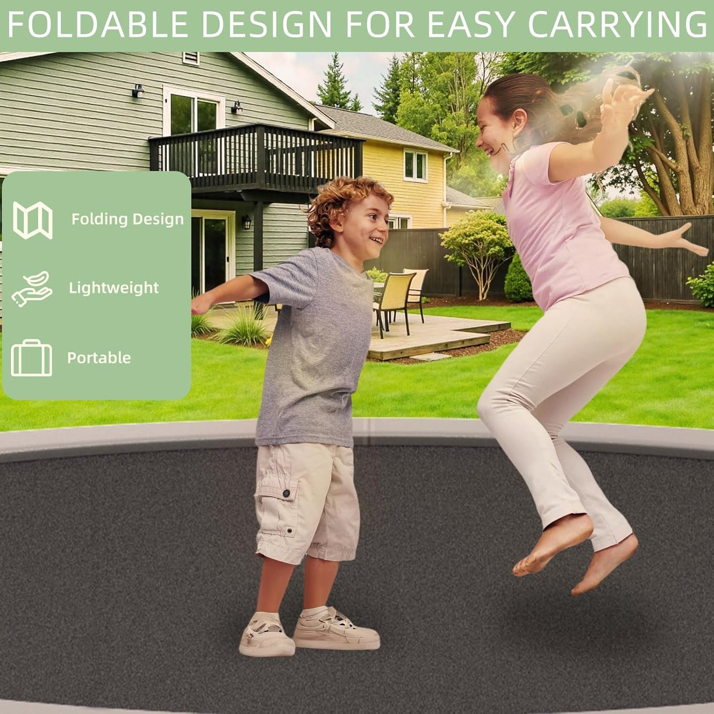 Trampoline Spring Cover, 10ft/12ft/14ft/15ft/16ft Trampoline Replacement Safety Pad, Waterproof Trampoline Accessories Pad for Round Frame