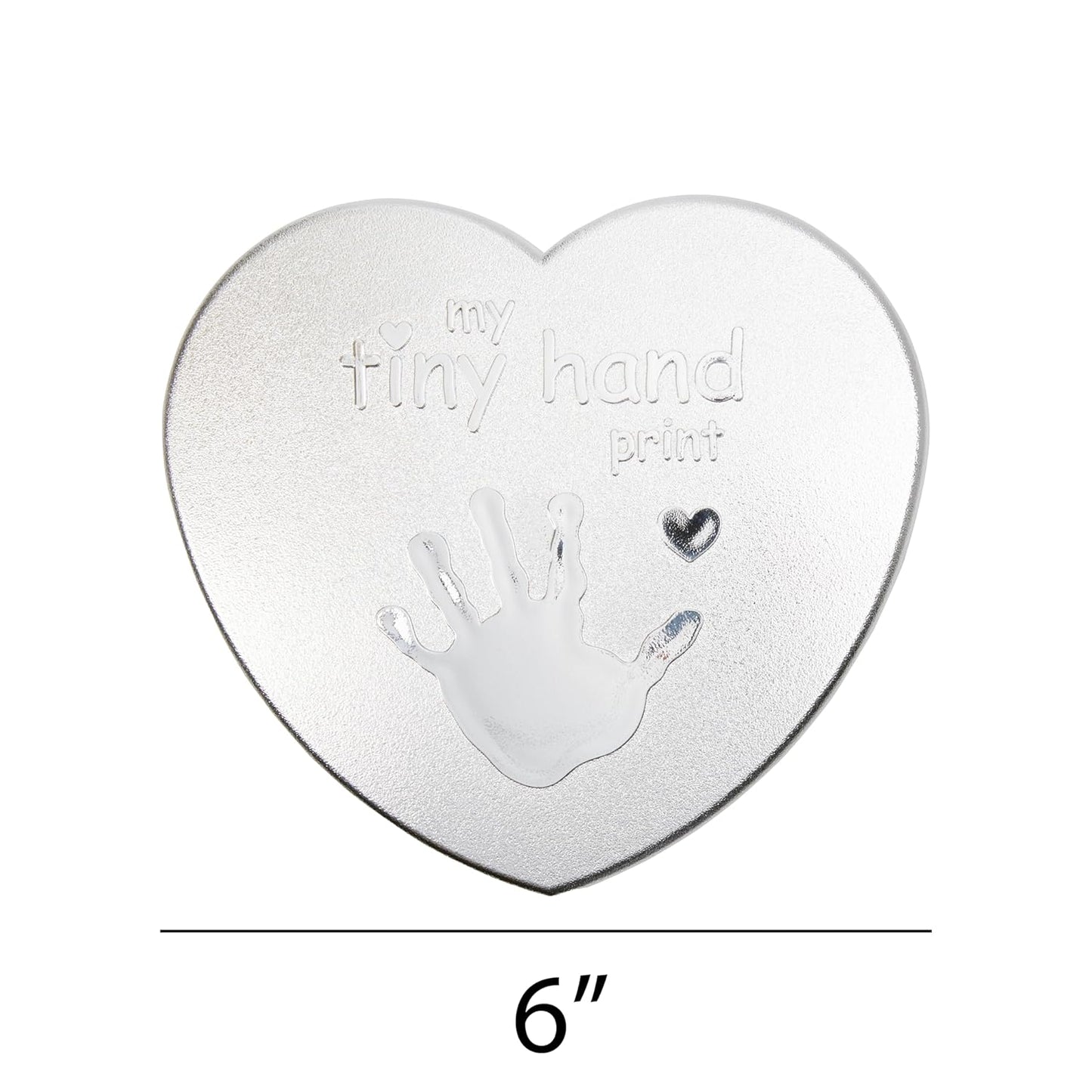C.R. Gibson 3 Piece Baby Handprint & Footprint Kit, 6.5" x 6.25", Heart First