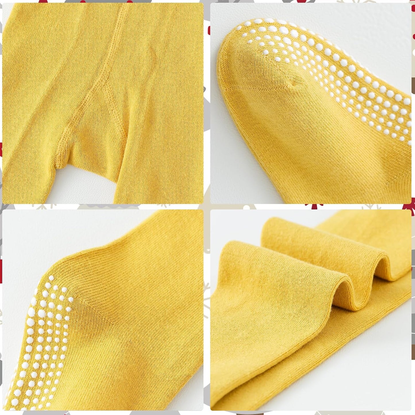 Mini angel Baby Tights Non Slip Baby Girl Tights Seamless Cotton Pantyhose Toddler Stockings Winter Warm Leggings Non-Skid