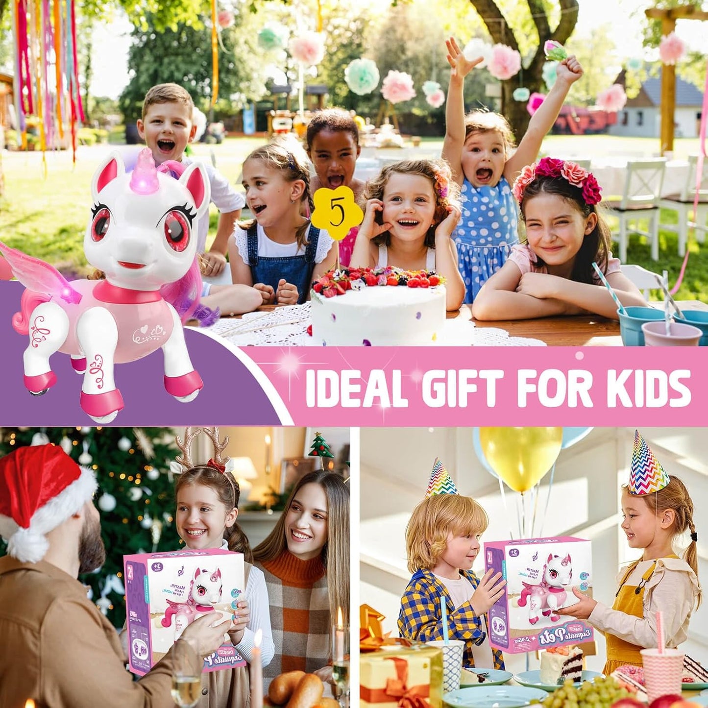 Unicorn Toys for Girls Age 4-6: Robot Pets for Kid Remote Control Robot Toy for Ages 5-7 Robot Toys for Kids 8-12 Birthday Gifts for 3 4 5 6 7 8 Year Old Girl, Pink