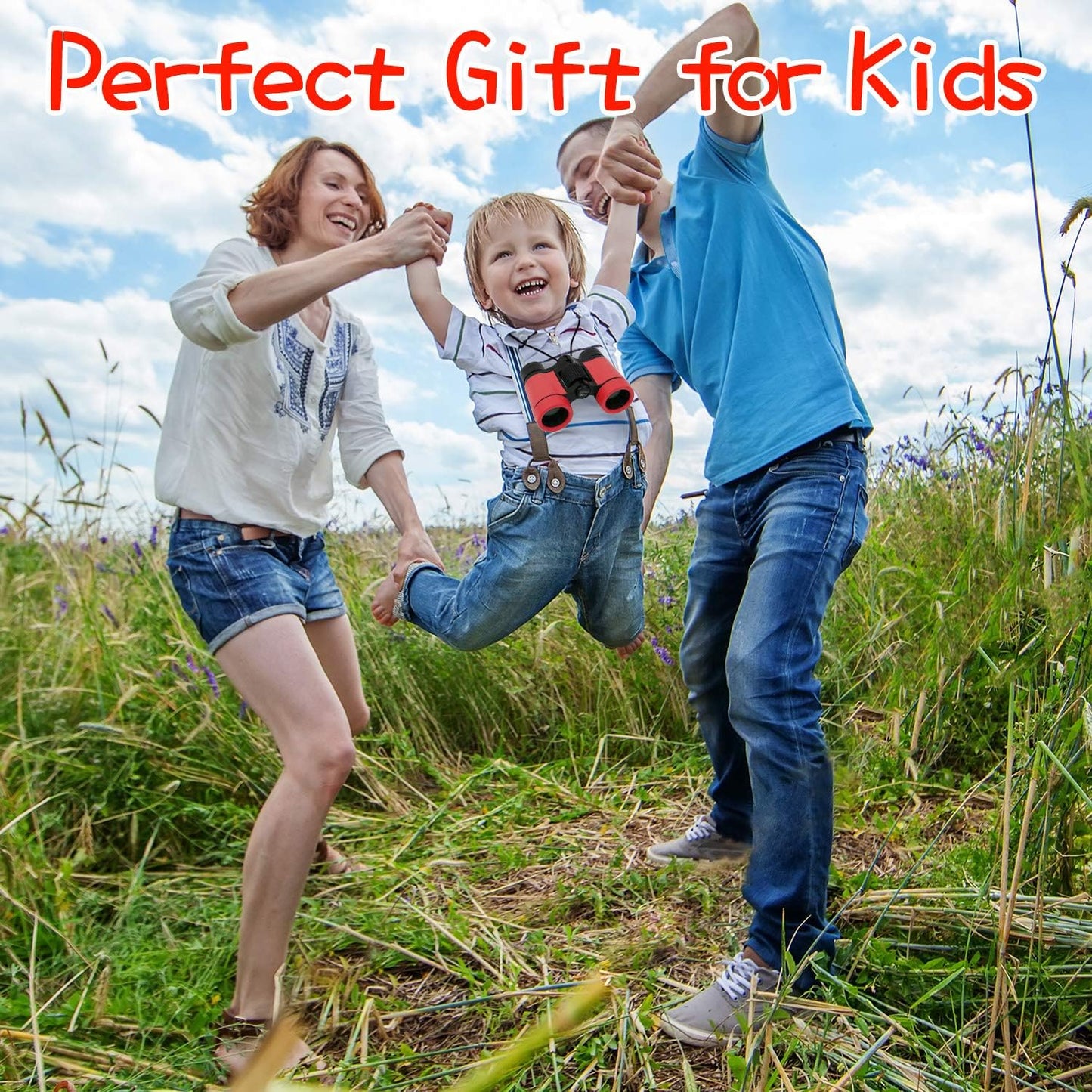 Scotamalone Kids Binoculars Shock Proof Toy Binoculars Set for Age 3-12 Years Old Boys Girls Bird Watching Educational Learning Hunting Hiking Birthday Presents