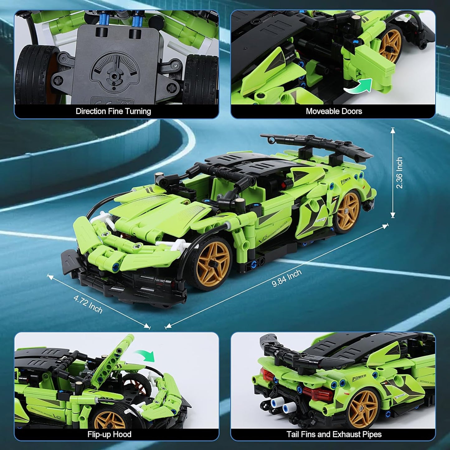 STEM Building Blocks Kit for Kids - 2 in 1 Remote Control Race Car and Robot Toy, Great Gift for Boys, Teens Age 6 7 8-12+ Year Old Who Love Engineering and RC Sports Car Toys