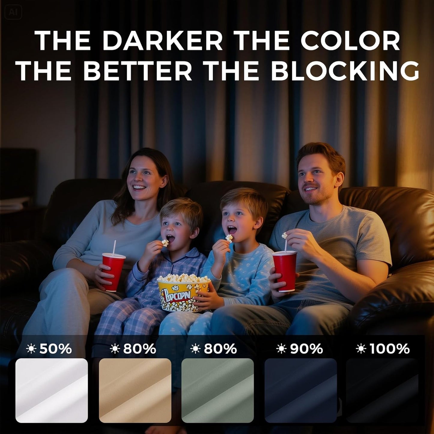 NICETOWN Navy Blue Blackout Panels 63 Inches Long - Grommet Thermal Insulated Shades for Living Room, Yard, Kid's Room, Laundry, Pantry - 1 Pair, W52 x L63