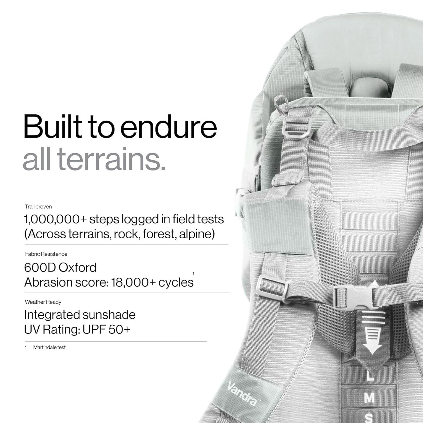 Vandra™ Glacier - Scandinavian Hiking Baby Carrier Backpack - Gravity Lock™ Hard-Shell Frame - Nest Child Carrier for Toddler & Kids - Dust Bag, Alu Tag & More Included