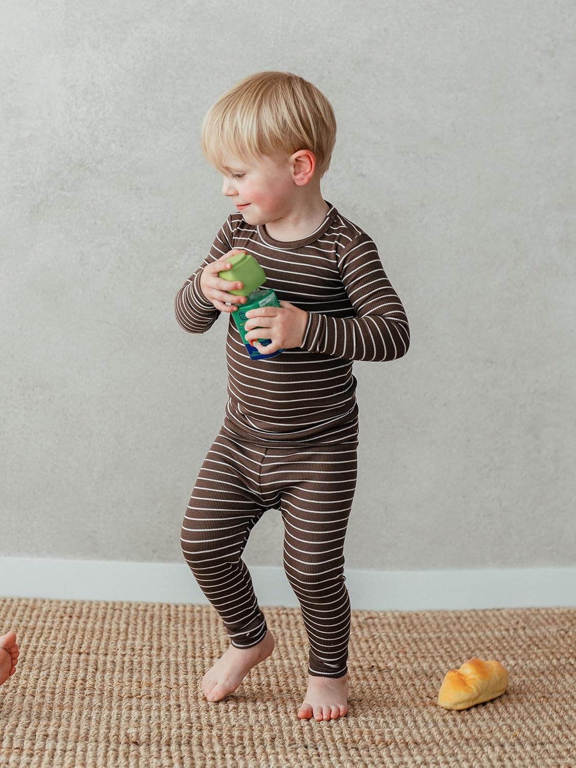 AVAUMA Stripe Pattern Baby Boys Girls Pajama Set Kids Toddler Snug fit Ribbed Sleepwear pjs for Daily Life Style