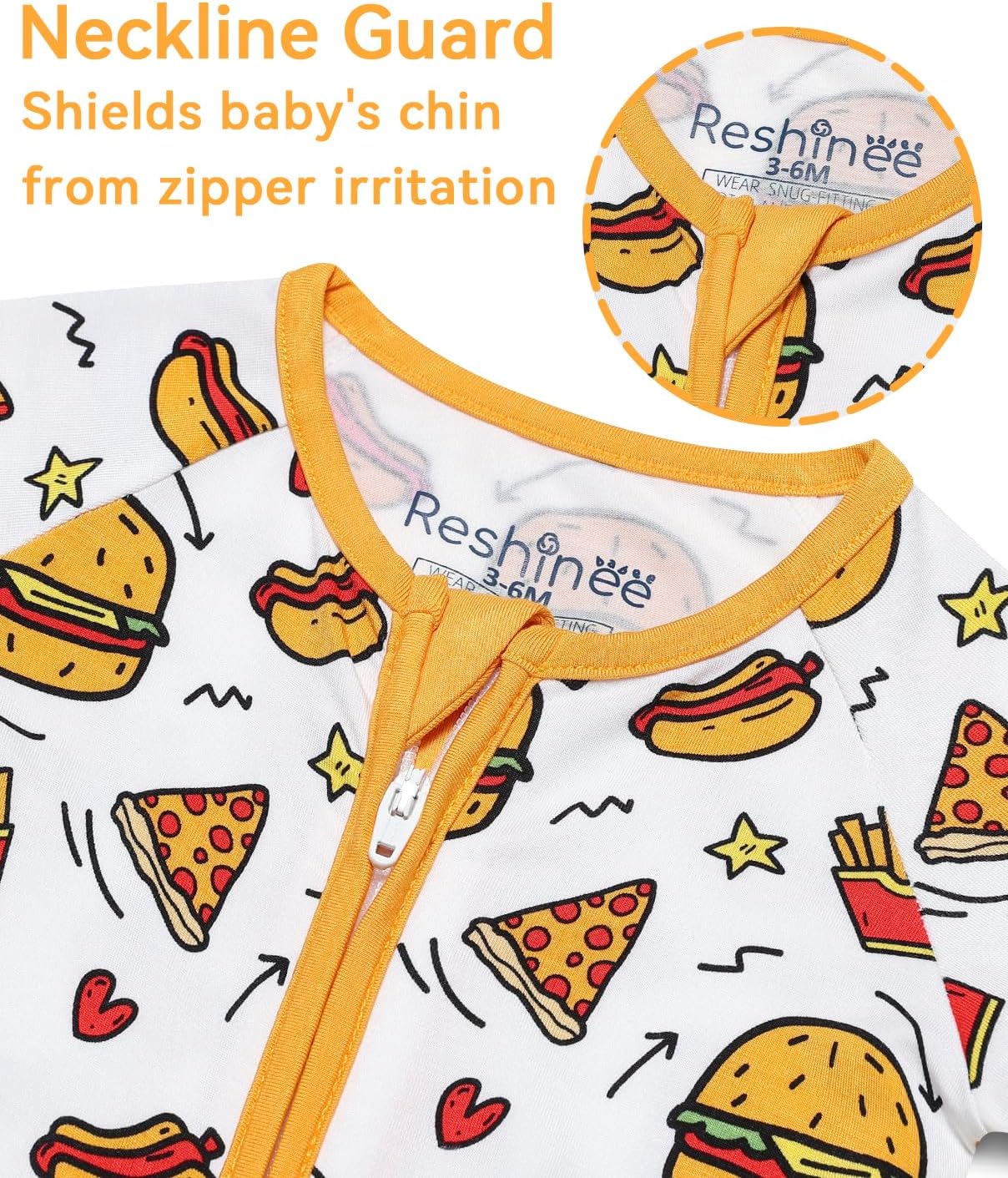 Bamboo Viscose Baby Convertible Footie Pajama, Zipper Pajamas for Baby Boys & Girls, Sleep & Play Footed Pjs