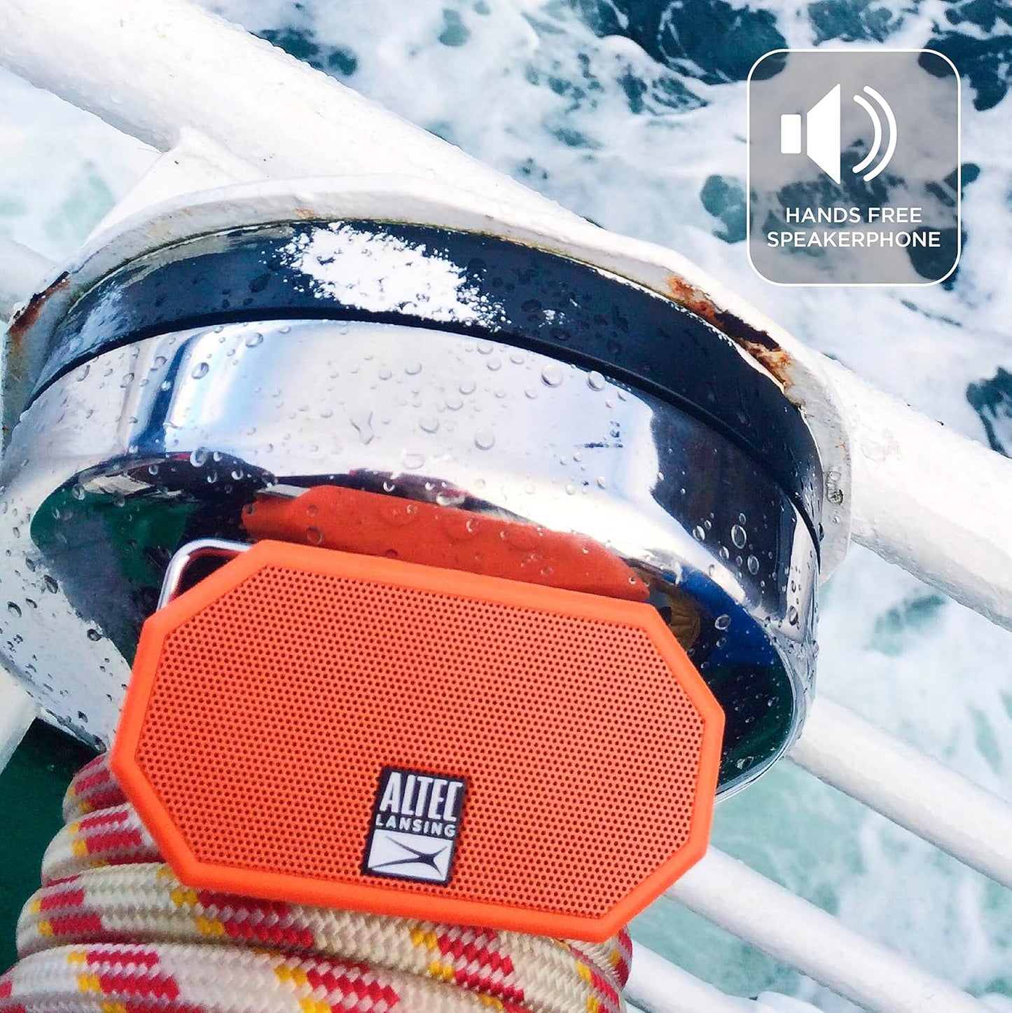 Altec Lansing Mini H2O - Waterproof Bluetooth Speaker, IP67 Certified & Floats in Water, Compact & Portable Speaker for Hiking, Camping, Pool, and Beach,Orange