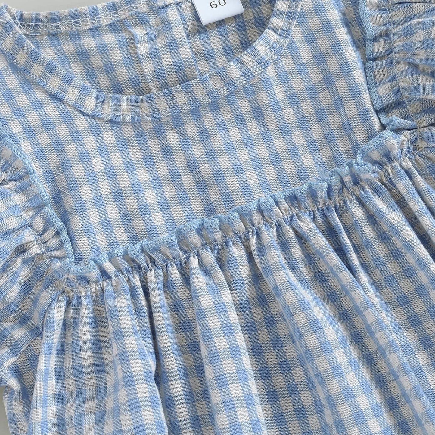 Douhoow Infant Baby Girl Plaid Romper Baby Sweatshirt Romper Ruffle Festival Clothes Fall Winter Outfits with Headband