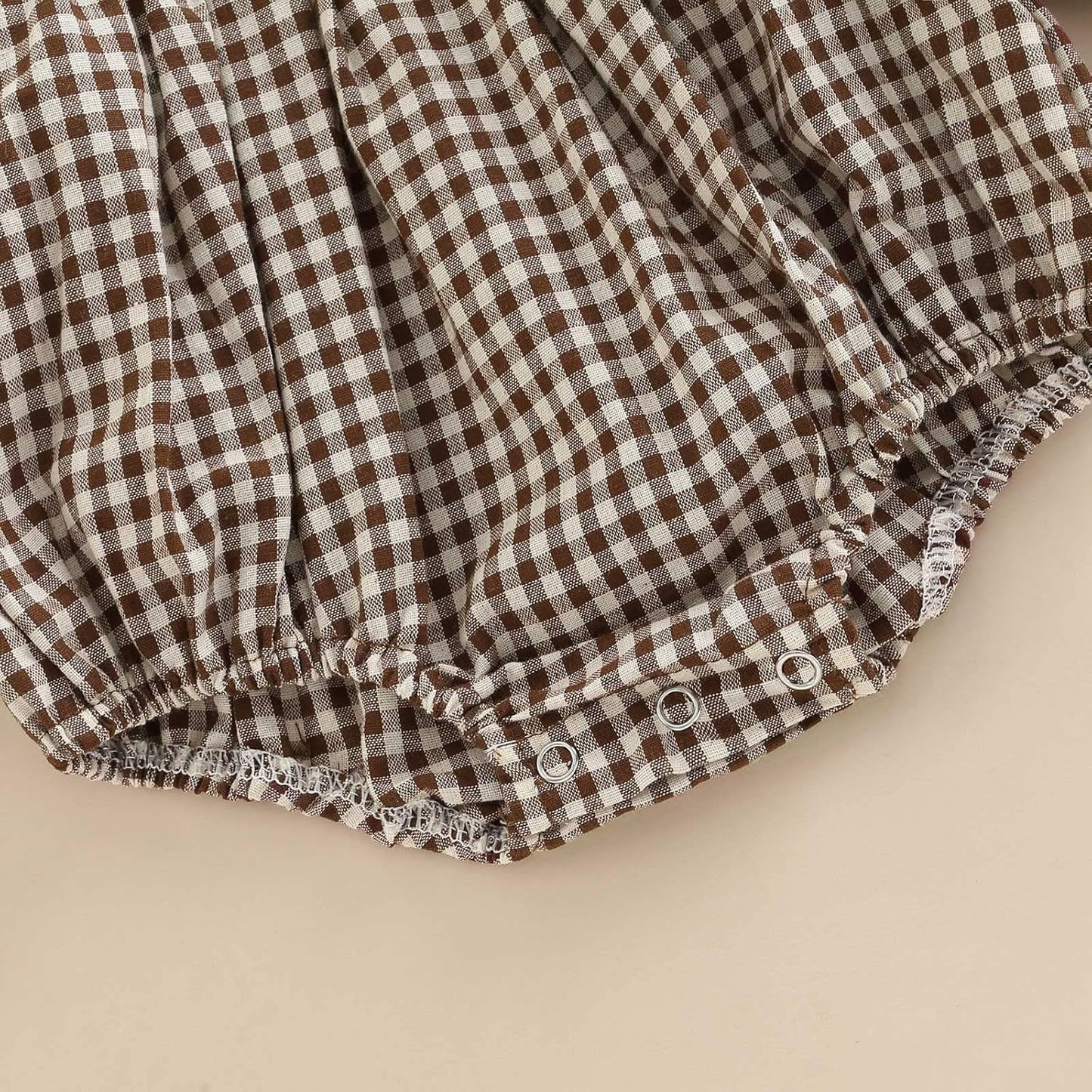 Douhoow Infant Baby Girl Plaid Romper Baby Sweatshirt Romper Ruffle Festival Clothes Fall Winter Outfits with Headband