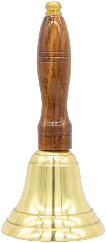 Engravable Brass Bell - School Teacher Handbell - Great Gift for Teachers - Wedding Bell