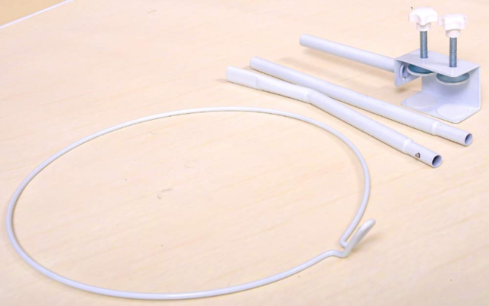 CdyBox Crib Canopy Holder Universal Metal Adjustable Clip-On Stand Bracket for Crib Cot Bed Mosquito Net(White, Stand only)