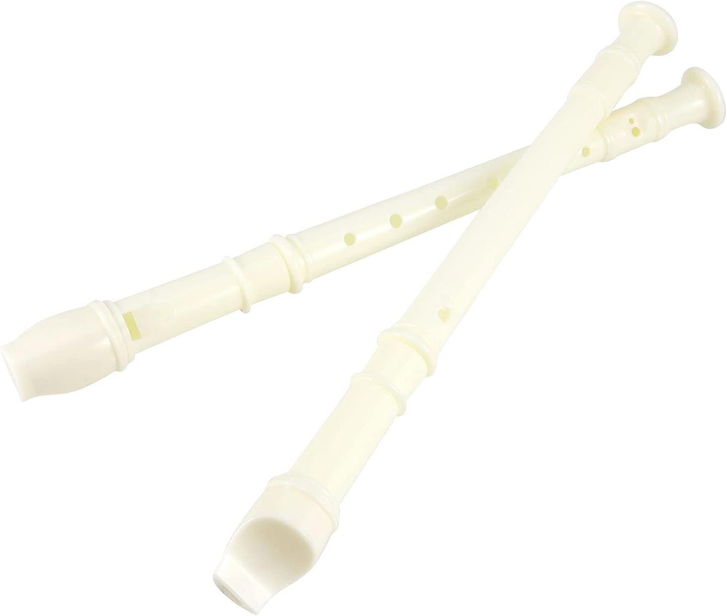 SINJEUN 20 Pack 8 Hole Soprano Recorders, Plastic Descant Flute German Style Recorder Instrument with Cleaning Rod for Beginners, Back to School Gift, White