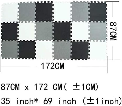 XMTMMD Soft Non-Toxic Foam Baby Play Mat | Toddler Playmat | EVA Foam Interlocking Tiles for Gym, Nursery, Playroom | 18 Squares Foam Floor Mats for Kids & Babies | Colorful Jigsaw Puzzle Play Mat