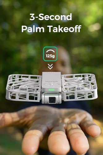 X1 Drone with Camera, Self-Flying Camera Drone with Follow Me Mode, Foldable Mini Drone with HDR Video Capture, Palm Takeoff, Intelligent Flight Paths, Hands-Free Control White (Standard)
