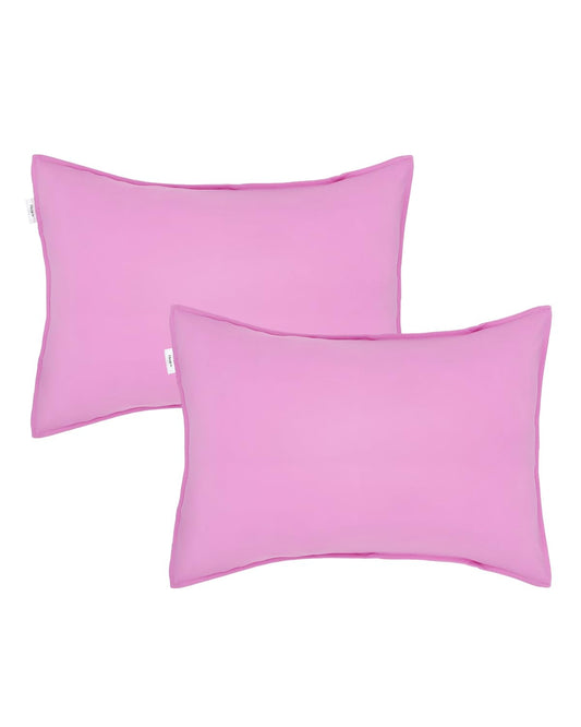 ALVABABY Toddler Pillowcases Stretchy Soft Kids Pillow Cover 2 Pack Fit 13"x 18" or 12"x16" Envelope for Girl Boy Sleepy Travel Pink 2TPN01A