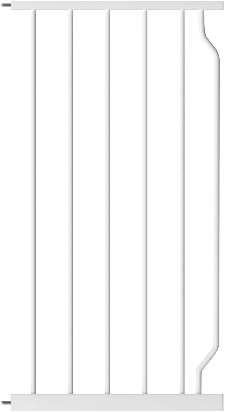 WAOWAO Baby Gate 14.16" Extra Wide Pressure Mounted Walk Through Swing Auto Close Safety White Metal Toddler Kids Child Dog Pet Puppy for Stairs,Doorways,Kitchen