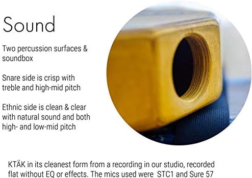 KTÄK -The First Handcrafted, Hand Drum Percussion, Two-Sound Cajón Body Snare, Portable Cajon by Kandu with Carry Case (Black)