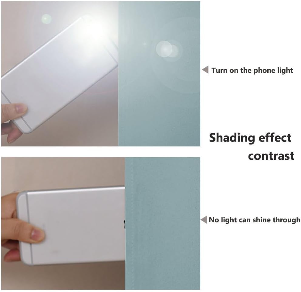 NICETOWN 100% Blackout Short Curtains with Black Liners, Sky Blue, 2 Panels, 37" W by 63" L, Solid Thermal Insulated Full Blackout 2-Layer Lined Drapes, Energy Efficiency Window Draperies for Bedroom