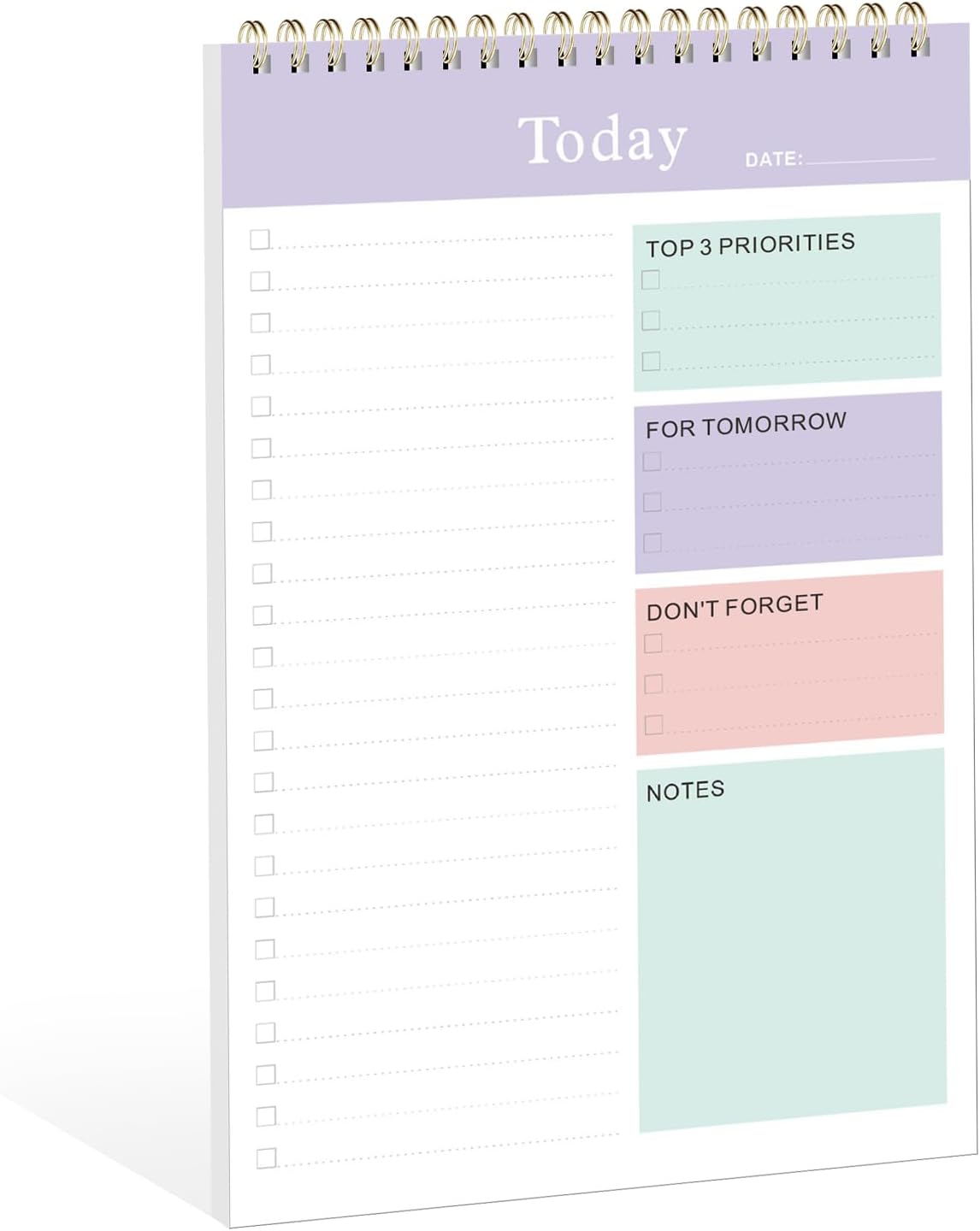 Weekly To Do List Notepad, Undated Planner with 52 Sheets (8.5''x11''), Desk Weekly Planner for Women & Man, Home School & Work (G-Lilac)