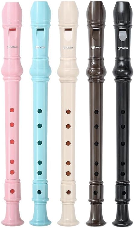 German Fingering, Natural,Soprano Recorders Descant Flute With Cleaning Rod German Style for Chrildren Kids Beginner Graduation or Back to School Gift (Brown eight holes)