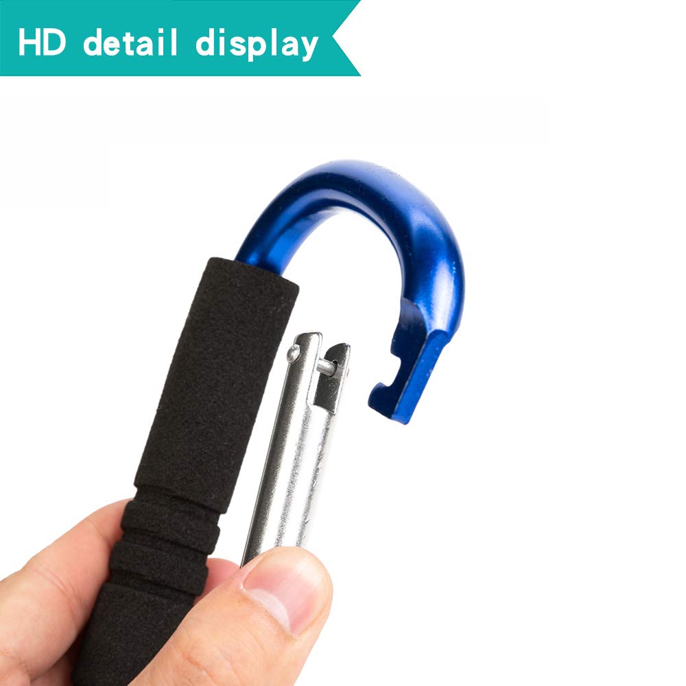 Funbliss Stroller Hooks by Baby，2 Pack Convenient Organizer Hook Bag Clips to Diaper Bags Clothing,Purses,Groceries,Great Hook Set for Mommy When Walking or Shopping Blue