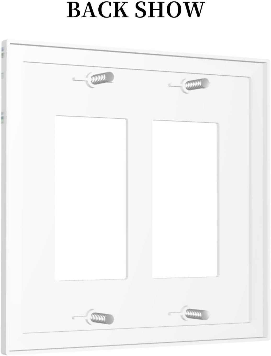 Eucalyptus Leaves Greenery Vine Flowers Simplicity Decorative Outlet Covers 2 Gang Double GFCI Rocker Electrical Wall Panels Light Switch Cover Plate for Bed Room Living Room Decor