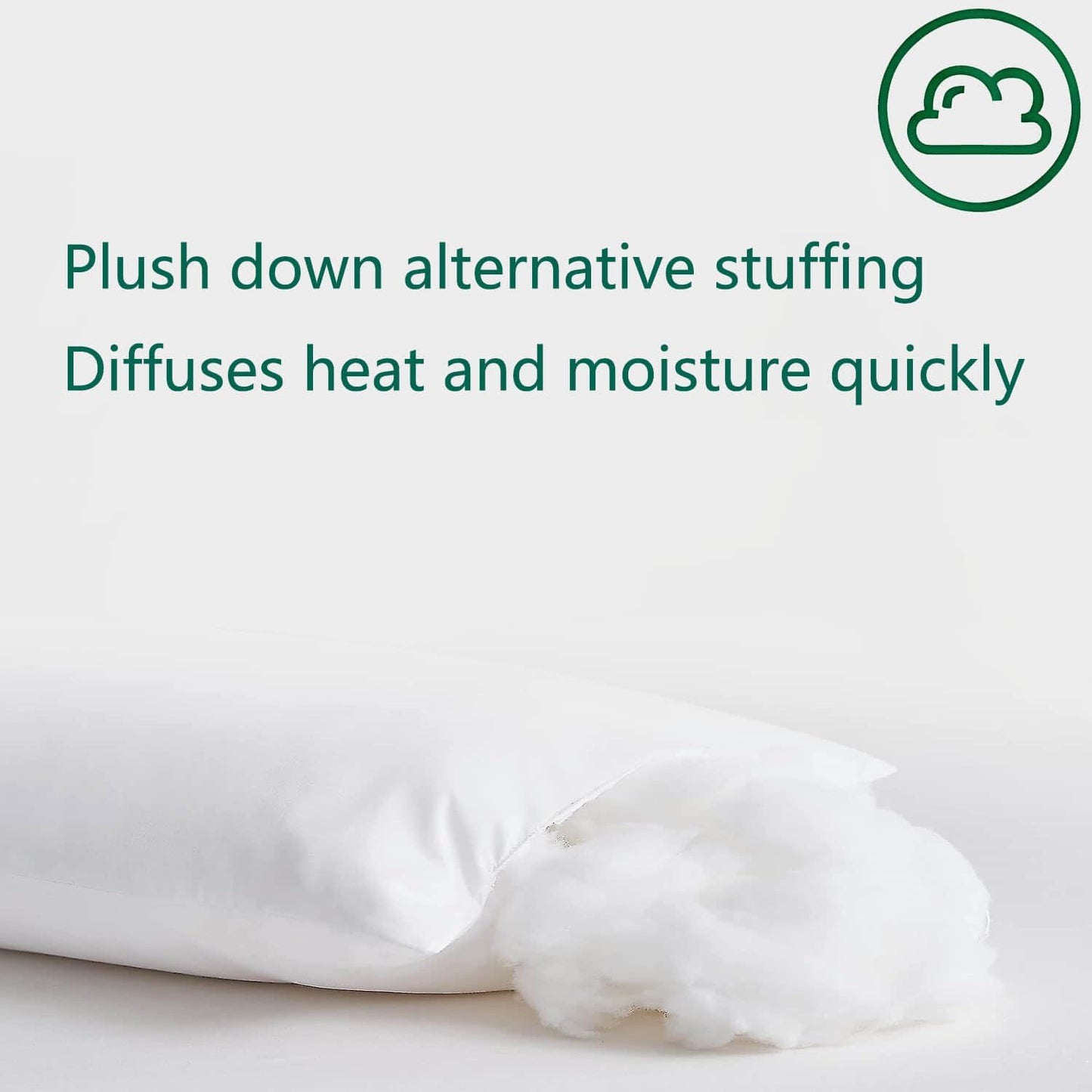 Squishy Flat Bed Pillows King Size Set of 2 Extra Soft Thin Pillow for Stomach Sleeping Adults Kids Back Sleeper Plush Fluffy White 20x36 inches