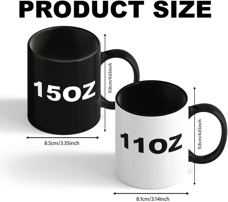 Custom Mug, Customized Photo Coffee Mug Oil Painting Effect, Personalized 11 Oz Ceramic Mug with Text Photo, Taza Personalizadas for Men Women