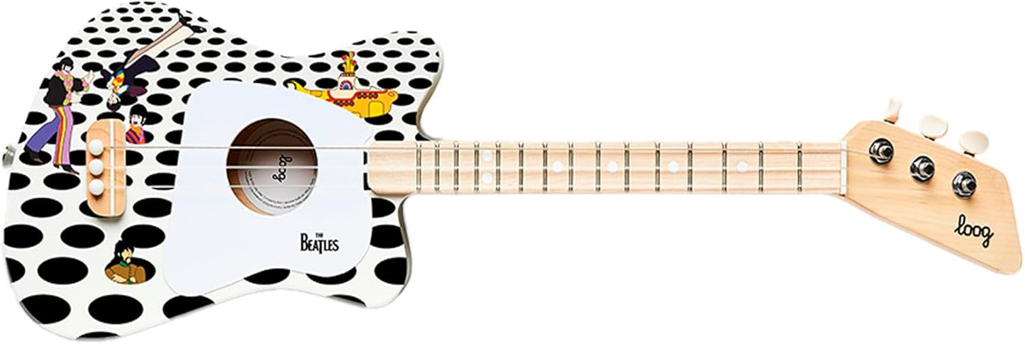 Beatles + Loog Mini Acoustic Guitar for Kids Toddler Children Ages 3+