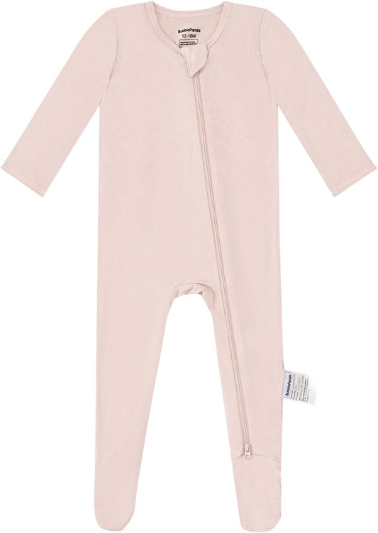 BubblePanda Rayon Made From Bamboo Baby Pajamas Baby Clothes for Boys Girls Unisex Zip-Front Non-Slip Onesie Sleeper