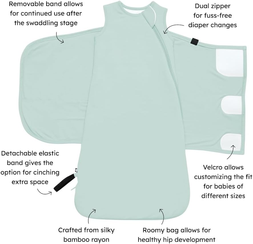 KYTE BABY Unisex Rayon Made from Bamboo Sleep Bag Swaddler for Babies, 1.0 Tog